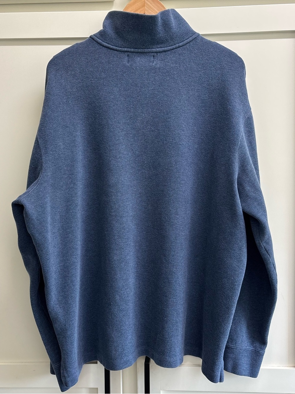 Polo Ralph Lauren Vintage Quarter Zip Sweatshirt Men’s XXL Blue Brown Pony - Picture 7 of 8